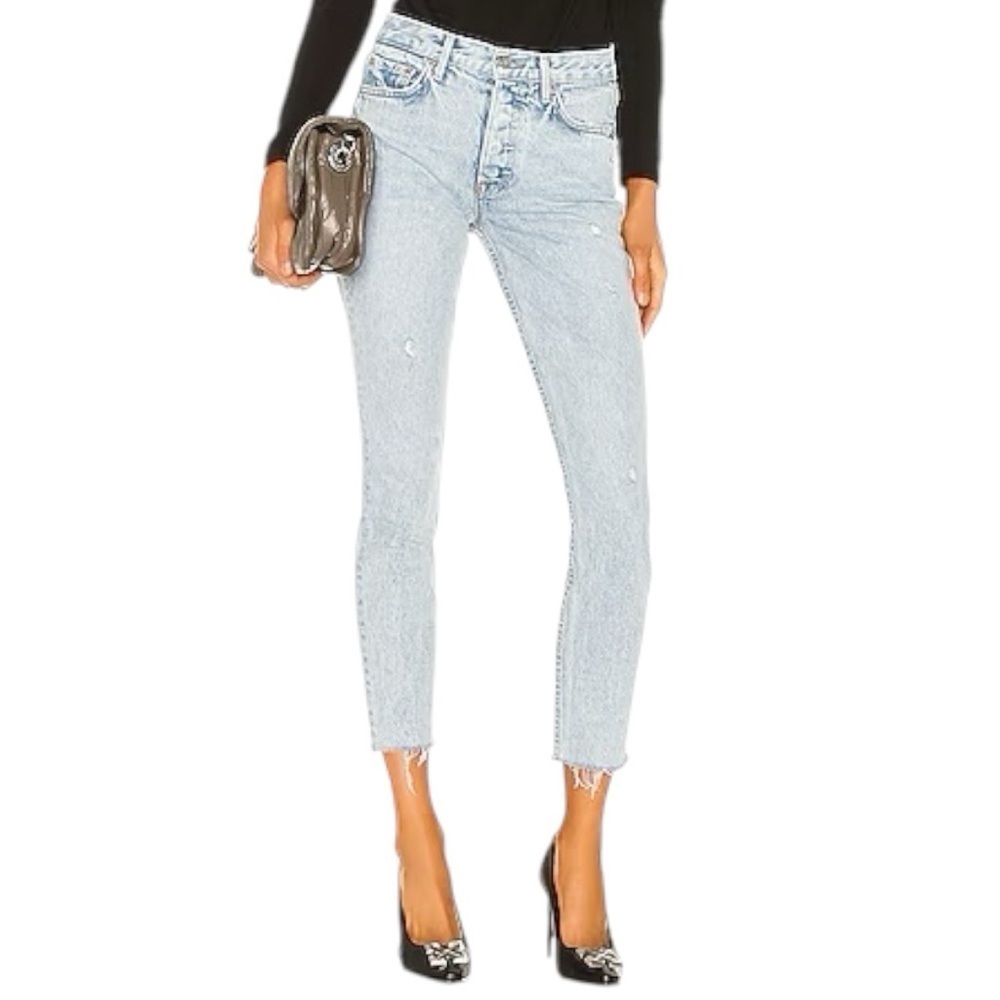 GRLFRND Karolina Light‎ Wash High Rise Skinny Jeans Size  23